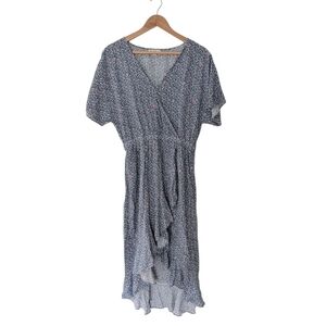 J. Crew Floral Printed Ruffle Wrap Dress